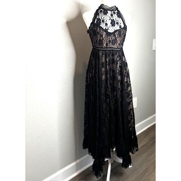 Mia Joy Fairy Goth Black Lace Tiered Ruffle Dress Size Small - Picture 11 of 16